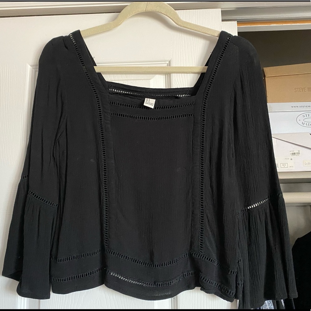 Black gauze top